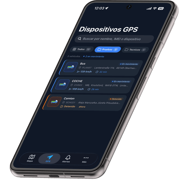 Atlántida app — pantalla de flota